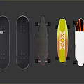 Colorful Skateboards With Various Designs Different Colors And Smooth Wheels For Daily Use