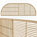 Natural Rattan Slatted Design For Arch Shaped Decor And Furniture Accents