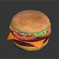 lunch sandwich hamburger hamburger western lunch western cartoon lunch 3d model