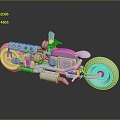 Jet Motorcycle Sci-Fi Motorcycle Concept Motorcycle Flying Car Space Flying Car Space Motorcycle 3d model