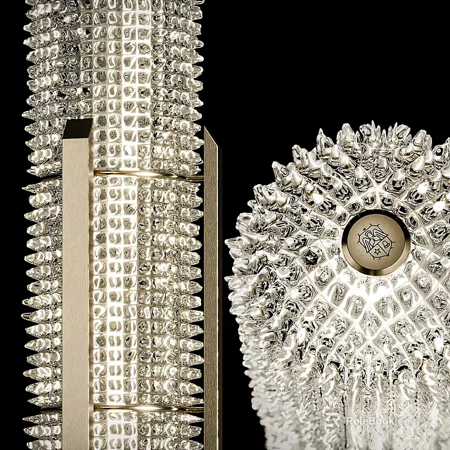 Luxury Crystal Floor Lamps With Intricate Design 3d model