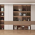 Modern Minimalist Full Wall Bookshelf With Built In LED Lighting Decor Display And Storage Spaces