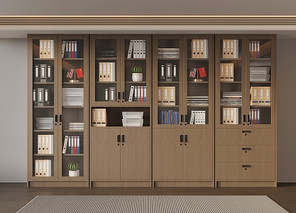 Italian Minimalist Office Filing Cabinet Locker 3d model