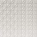 White Wall Decorative Tile Design With Geometric Petal Patterns For Modern Interior 3d model