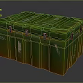 Industrial Green Storage Container With Metal Latches And SDA Side Labels
