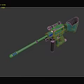 Blue Tactical Sniper Rifle With Modern Scope High Precision And Advanced Design