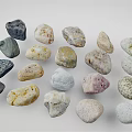 Assorted Natural Raw Decorative Stones With Various Colors Different Shapes And Textured Surfaces
