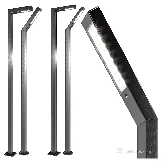 Modern Aluminum Outdoor LED Light for Garden Yard with Waterproof Design and Bright Illumination 3d model 