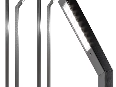 Modern Aluminum Outdoor LED Light for Garden Yard with Waterproof Design and Bright Illumination 3d model