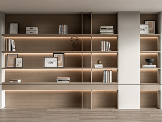 Modern Bookcase Books Jewelry Ornaments Books 3d model