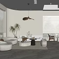 Quiet Rest Area Homestay Lobby Rest Area 3d model