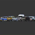 Various Police Car Models With Different Designs And Styles On 3d model