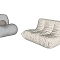 Modern Single Sofa Lazy Sofa 3d model