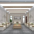 Conference Room With Neat Wooden Chairs Front Large Screen Side Posters And Spacious Interior