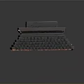 Stacked Square Shaped Household Items With Various Textures And Layers