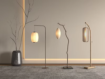 New Chinese floor lamp New Chinese floor lamp 3d model