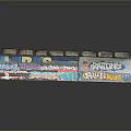 Colorful Graffiti Wall With Vibrant Letters And Reflective Surface Design