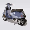 Stylish Light Blue Camouflage Scooter With Black Seat And Gold Shock Absorber