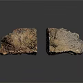 Natural Stone Blocks With Rough Surface Texture And Brown Gray Natural Color
