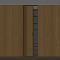 Modern Wooden Folding Door With Open Shelves And Smooth Sliding Mechanism