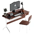 Middle Style Computer Desk 3d model