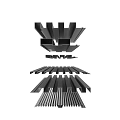 Assorted Black Metal Profiles In Various Shapes And Sizes For Industrial Applications