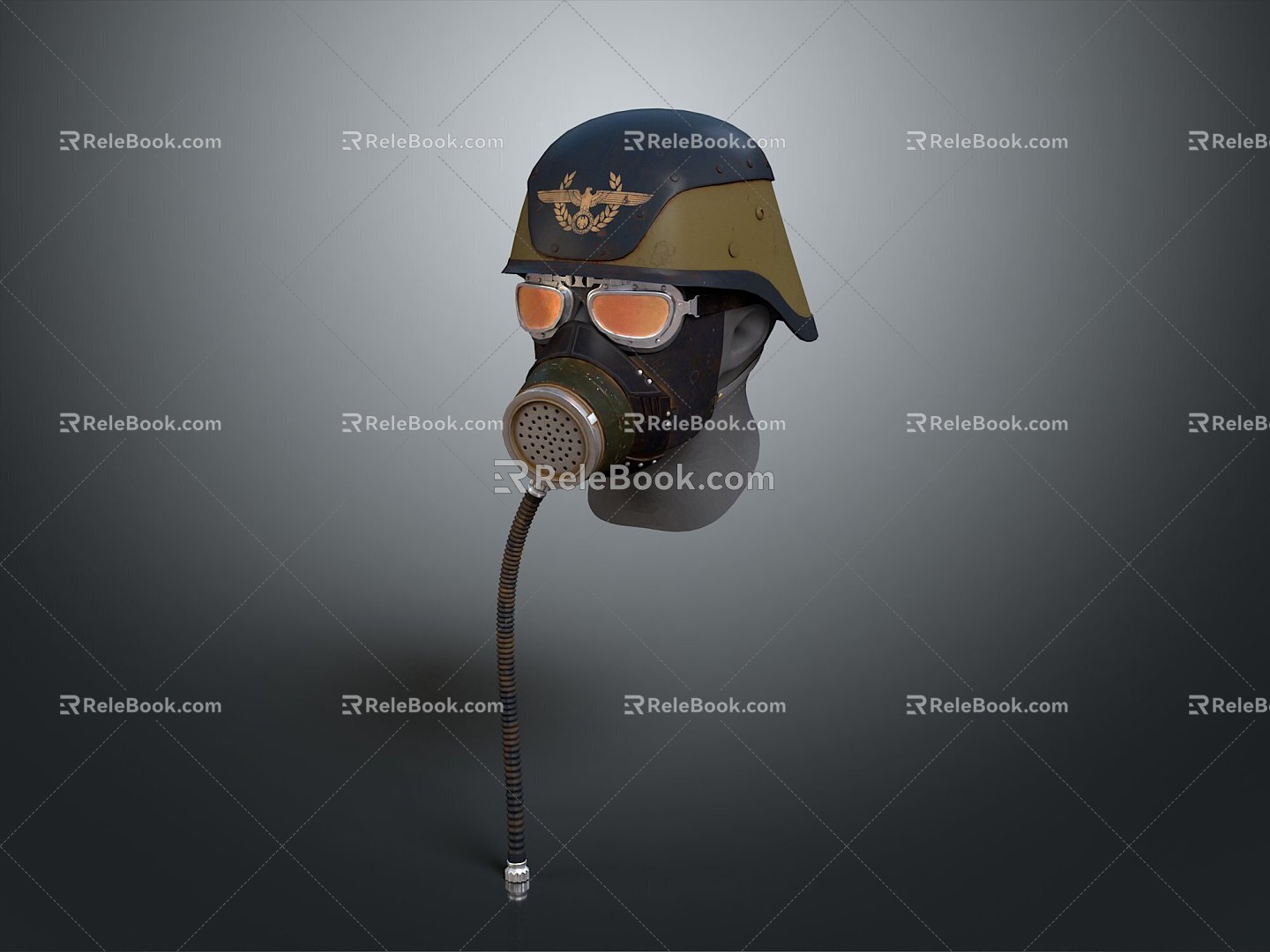 Modern gas mask sci-fi gas mask gas mask respirator 3d model