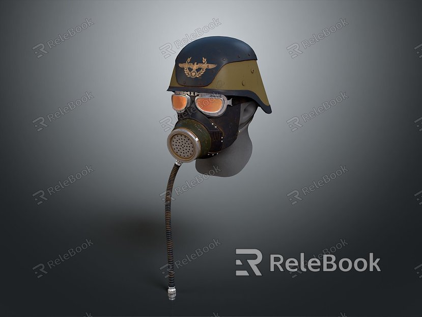 Modern gas mask sci-fi gas mask gas mask respirator model