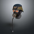 Modern gas mask sci-fi gas mask gas mask respirator 3d model