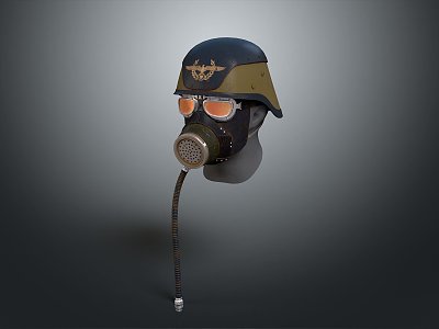 Modern gas mask sci-fi gas mask gas mask respirator 3d model