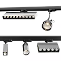 Modern Track Mounted Downlights and Spotlights with Various Designs for Home Use 3d model
