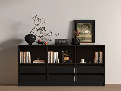 Modern Middle Style Bookcase 3d model