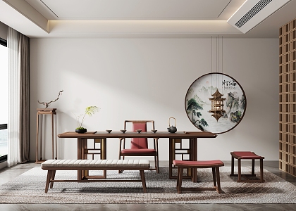 New Chinese Tea Room 3d model