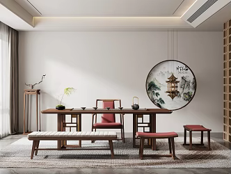 New Chinese Tea Room 3d model