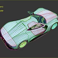 Light Blue Convertible Sports Car With Sleek Modern Design And Aerodynamic Body Top View