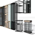 Various Modern Elevator Designs With Glass And Metal Frames For Interior Use