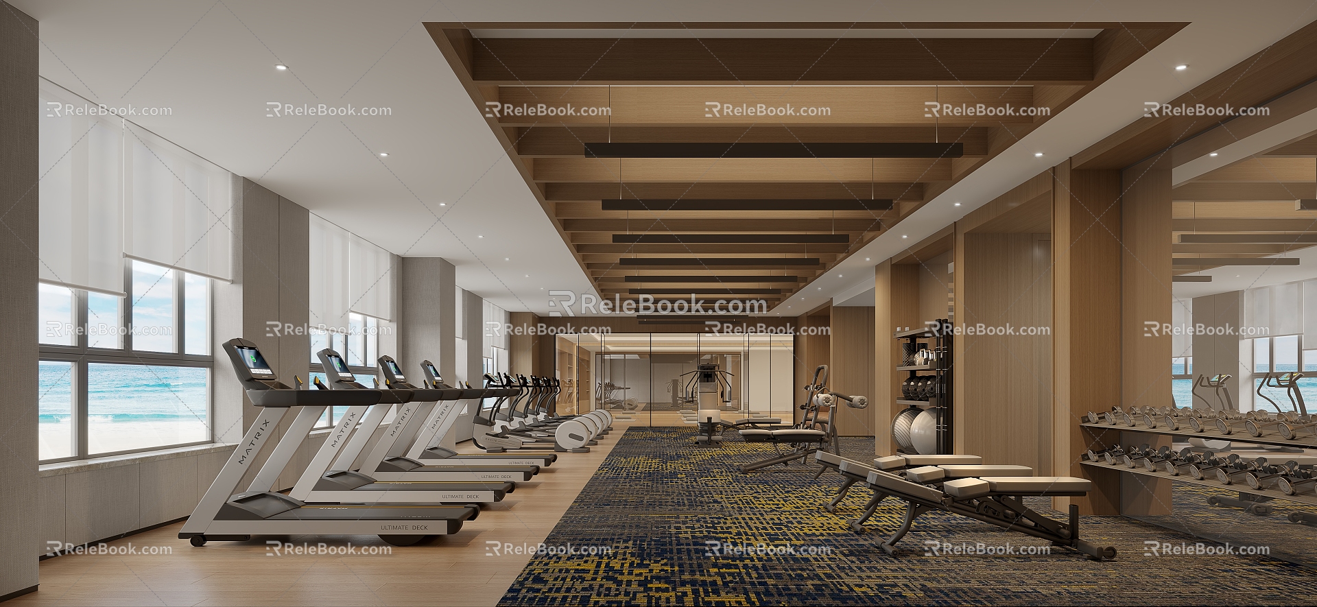 Modern Gym 3d model