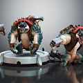 Modern Game Character Crocodile Monster Crocodile Monster Warrior 3d model