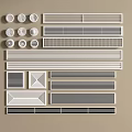 Various Air Conditioner Vents Designs With Circular Linear Shapes And Grille Patterns 3d model