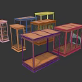 Wooden Office Desks with Various Designs Glass or Wooden Tops and Shelves or Drawers