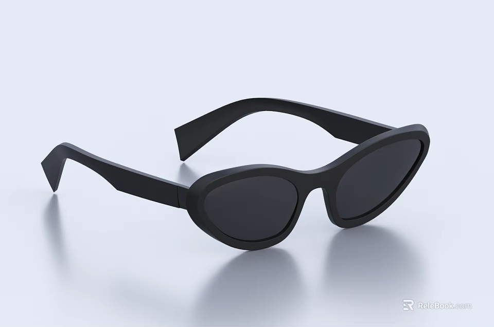 Modern Black Jewelry With Shiny Finish And Stylish Fashionable Design 3d model 