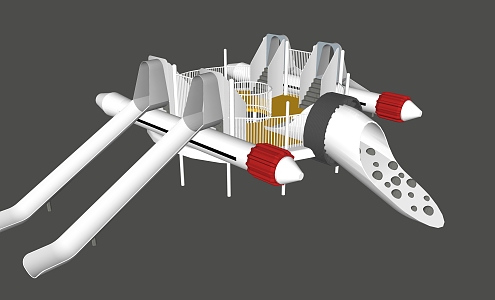 Sci-fi children's equipment Modern play equipment 3d model