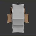 Outdoor Camping Tent With Brown Body White Canopy And Mesh Windows