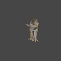 Realistic Reptile Tyrannosaurus Rex Dinosaur Model With Open Mouth Sharp Teeth And Detailed Skin Texture