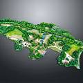 Wildlife Natural Habitat With Lush Green Vegetation Pond And Pathways In Park