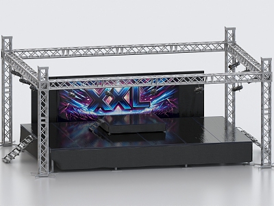 Stage Truss Stage Truss Steel Frame Stage Frame Press Conference Concert Stage Lights Spotlights 3d model