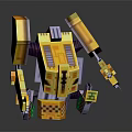 Mechanical Character And Spider Creature With Yellow Purple Multi Legged Mechanical Structure Design