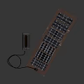 Solar Powered Daily Use Electrical Device With Charging Panel And Cable 3d model