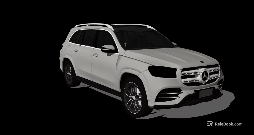 White Mercedes SUV Modern Luxury Design With Sleek Exterior And Alloy Wheels 3d model 