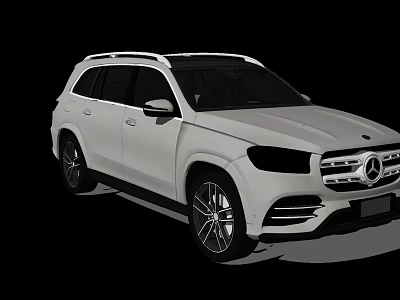 White Mercedes SUV Modern Luxury Design With Sleek Exterior And Alloy Wheels 3d model